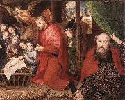 GOES, Hugo van der Adoration of the Shepherds (detail) sg oil painting reproduction